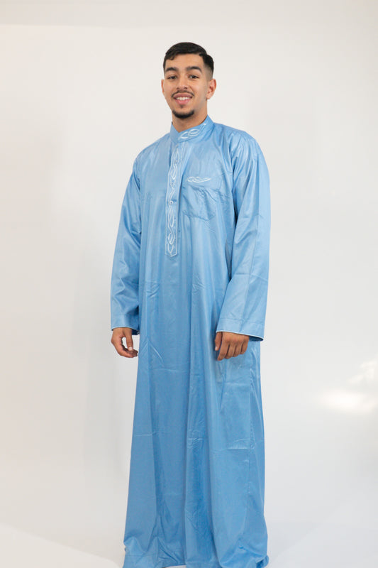 Qamis Premium bleu ciel