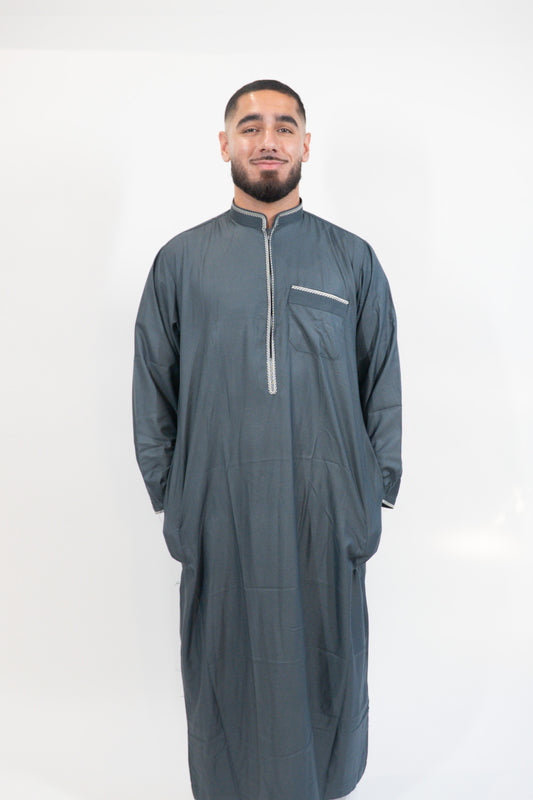 Qamis Style bleu marine