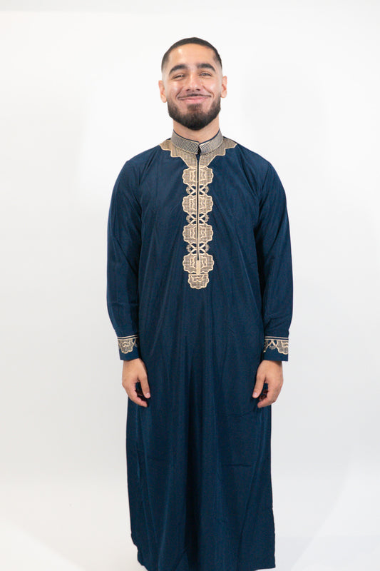 Qamis Arabic bleu nuit