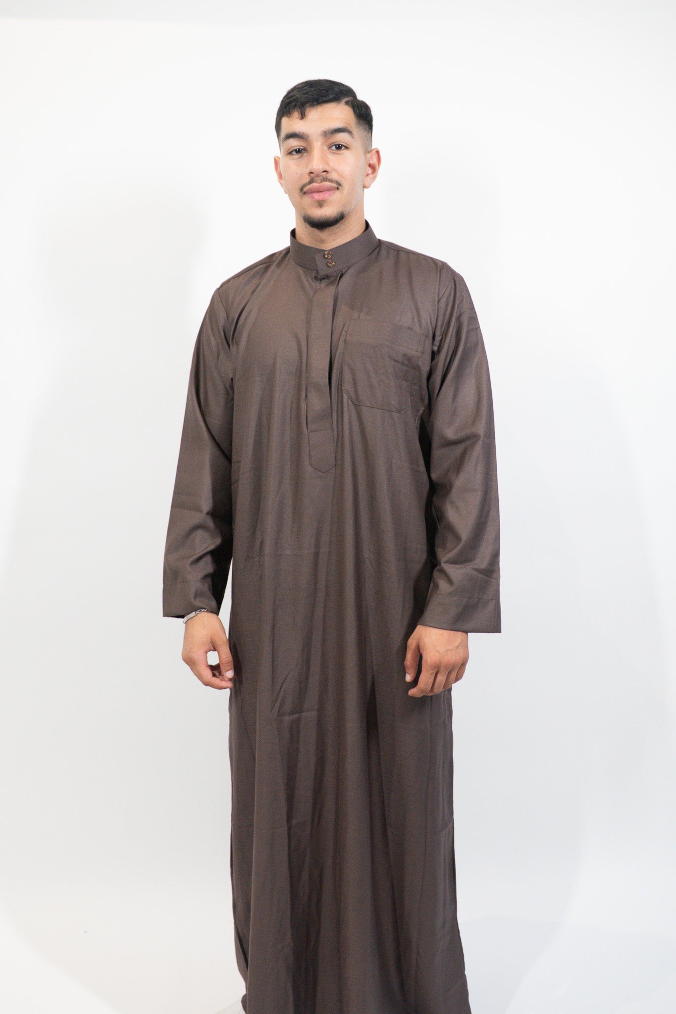 Qamis Simple marron